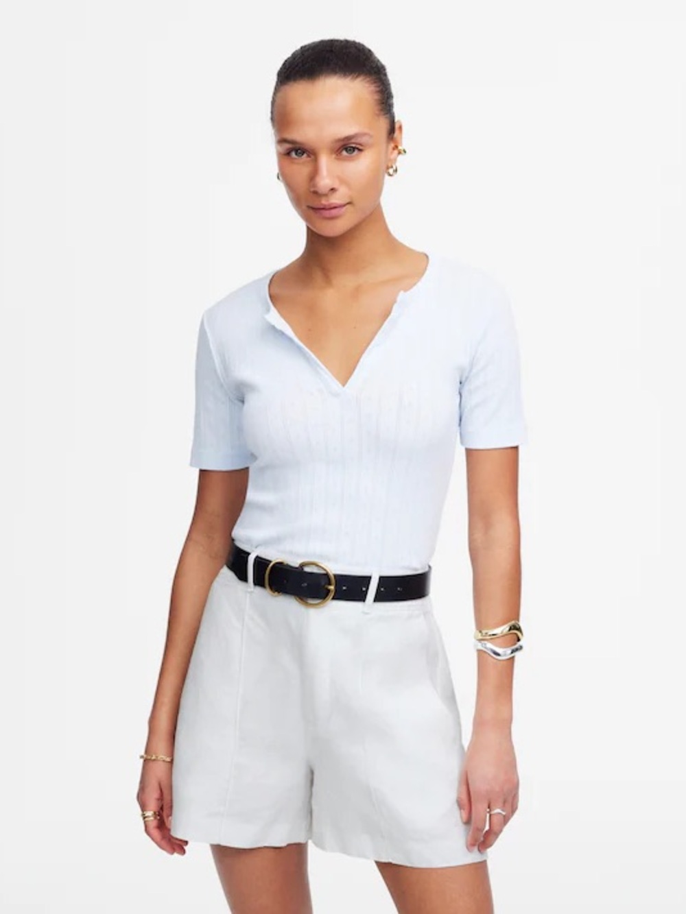 Women’s Pintucked Shorts in 100% Linen Size 14 NWT #NV628
